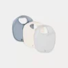 Bonpoint Set Of Three Cotton Bibs For Baby Sky Blue |Newborn & Baby Childcare