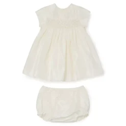 Bonpoint Silk Taffeta Dress For Baby Milk White |Newborn & Baby Dresses