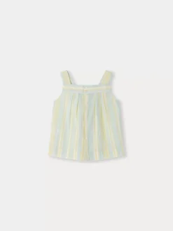 Bonpoint Soleil Blouse Lagoon Blue |Child Tops