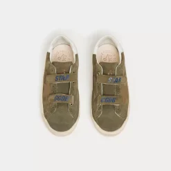 Bonpoint Star X Golden Goose Low-Top Sneakers Dark Khaki |Child Shoes