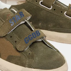 Bonpoint Star X Golden Goose Low-Top Sneakers Dark Khaki |Child Shoes