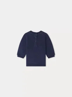 Bonpoint Sweat Dady Bleu Fonce |Newborn & Baby Sweaters And Cardigans