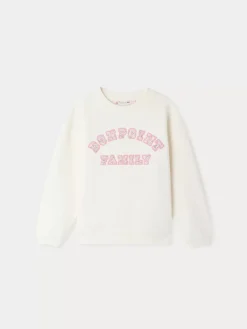 Bonpoint Sweat Fleurette Upb Ivoire |Child Sweatshirts