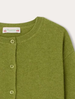 Bonpoint Tabara Cardigan Green |Child Cardigans And Sweaters