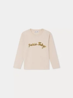Bonpoint Tadda T-Shirt Mottled Beige |Child Tops