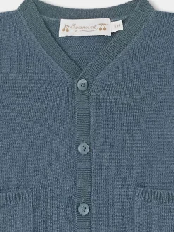 Bonpoint Tahiel Cardigan Northern Blue |Newborn & Baby Sweaters And Cardigans