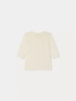 Bonpoint Tahsina Long-Sleeved T-Shirt Alabaster White |Newborn & Baby Tops