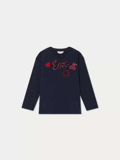 Bonpoint Talya Sweatshirt Navy |Child Sweatshirts
