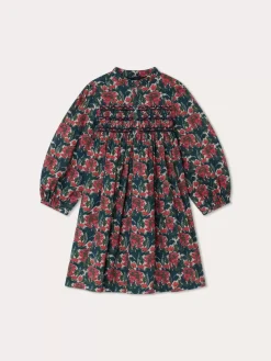 Bonpoint Tamsin Smocked Dress Fuchsia Pink |Child Dresses