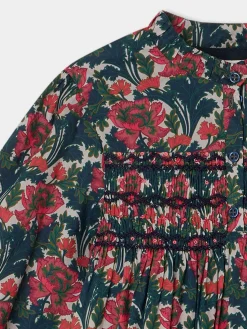 Bonpoint Tamsin Smocked Dress Fuchsia Pink |Child Dresses