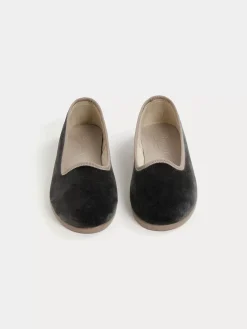 Bonpoint Tenise Slippers Slate Grey |Child Shoes