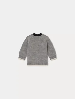 Bonpoint Teotim Cardigan Medium Heathered Gray |Newborn & Baby Sweaters And Cardigans