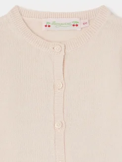 Bonpoint Teyana Cardigan Powdered Rose |Newborn & Baby Sweaters And Cardigans