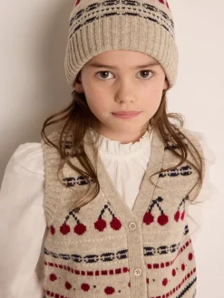 Bonpoint Thevy Cardigan Heathered Gray |Child Cardigans And Sweaters