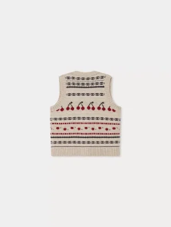 Bonpoint Thevy Cardigan Heathered Gray |Child Cardigans And Sweaters