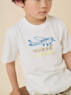 Bonpoint Thibald T-Shirt White Milk |Child Tops