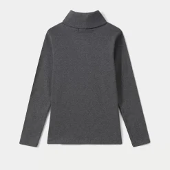 Bonpoint Thin Turtleneck Sweater Dark Heathered Gray |Child Tops