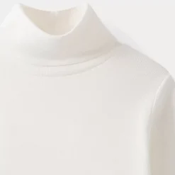 Bonpoint Thin Turtleneck Sweater Milk White |Child Tops