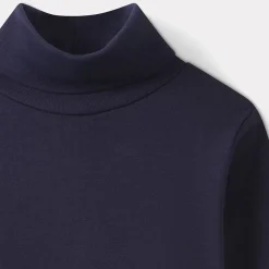 Bonpoint Thin Turtleneck Sweater Navy |Child Tops