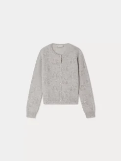 Bonpoint Thindra Cardigan Heathered Gray |Child Cardigans And Sweaters