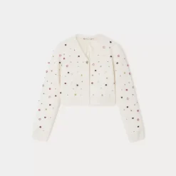 Bonpoint Tholmine Cardigan Milk White |Child Cardigans And Sweaters