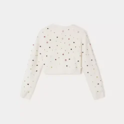 Bonpoint Tholmine Cardigan Milk White |Child Cardigans And Sweaters
