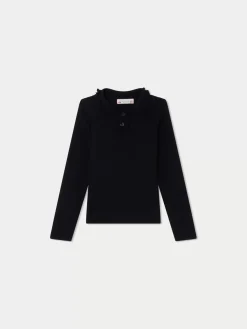 Bonpoint Tiara Polo Sweater Navy |Child Cardigans And Sweaters