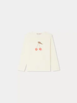 Bonpoint Tidjiane Long-Sleeved T-Shirt Ecru |Child Tops