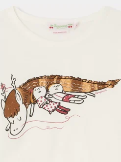 Bonpoint Tidjiane Long-Sleeved T-Shirt White Milk |Child Tops