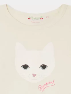 Bonpoint Tidjiane Long-Sleeved T-Shirt Alabaster White |Child Tops