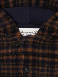Bonpoint Timo Coat Navy Checked |Newborn & Baby Outerwear
