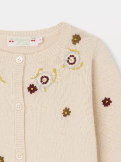 Bonpoint Toesie Cardigan Vanilla |Child Cardigans And Sweaters