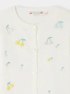 Bonpoint Toesie Cardigan White Milk |Child Cardigans And Sweaters