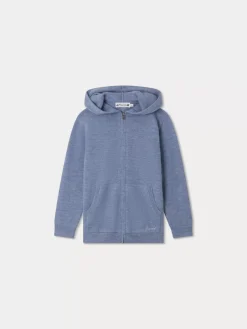 Bonpoint Tylcy Cardigan Gray Blue |Child Cardigans And Sweaters