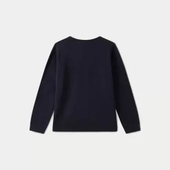 Bonpoint V-Neck Sweater For Boys Navy |Child Cardigans And Sweaters